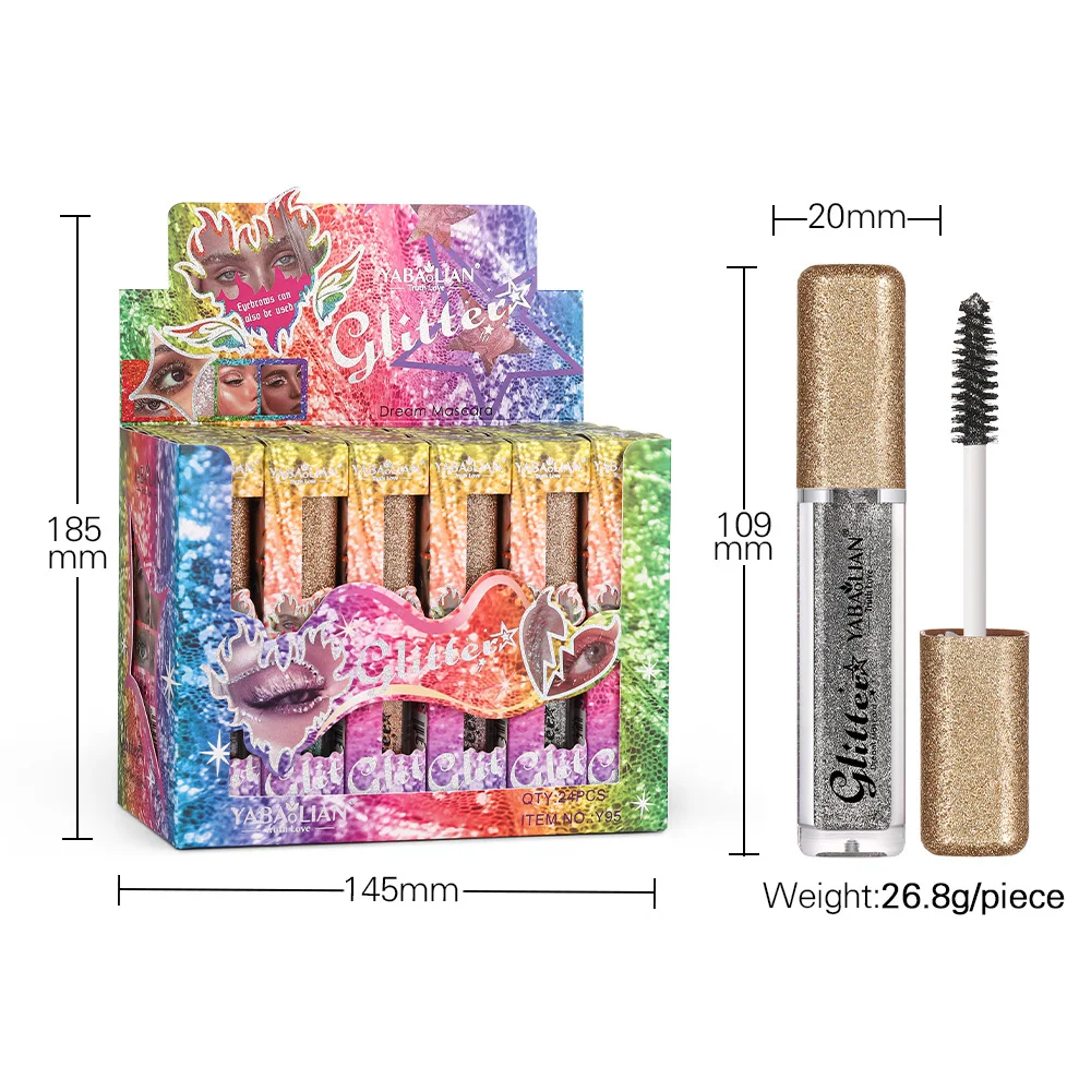 Sparkle Shattered Diamond 6 Color Pearl Glitter Mascara Batch Beauty & Health Makeup Eyes Mascara Wholesale
