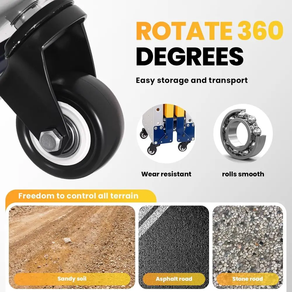 2000 lbs Capacity Scaffolding Platform Adjustable Height, 5-Level Height Adjustable Work Platform, Portable Scaffolding Platform