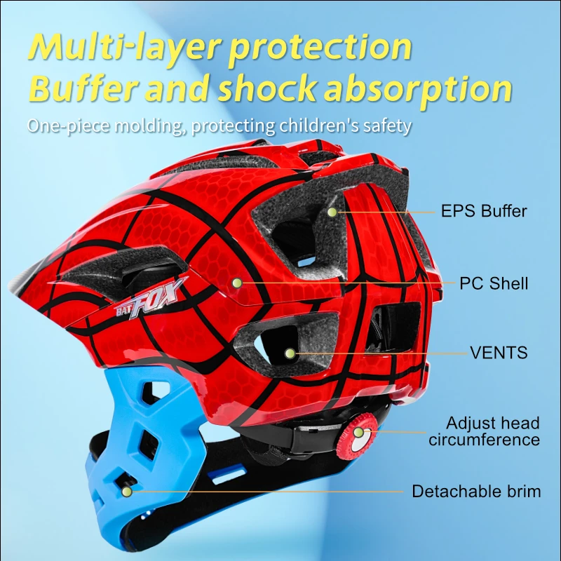 BATFOX Kids Full Face MTB Bicy - Mountain Biking Helmet Kids recension och pris