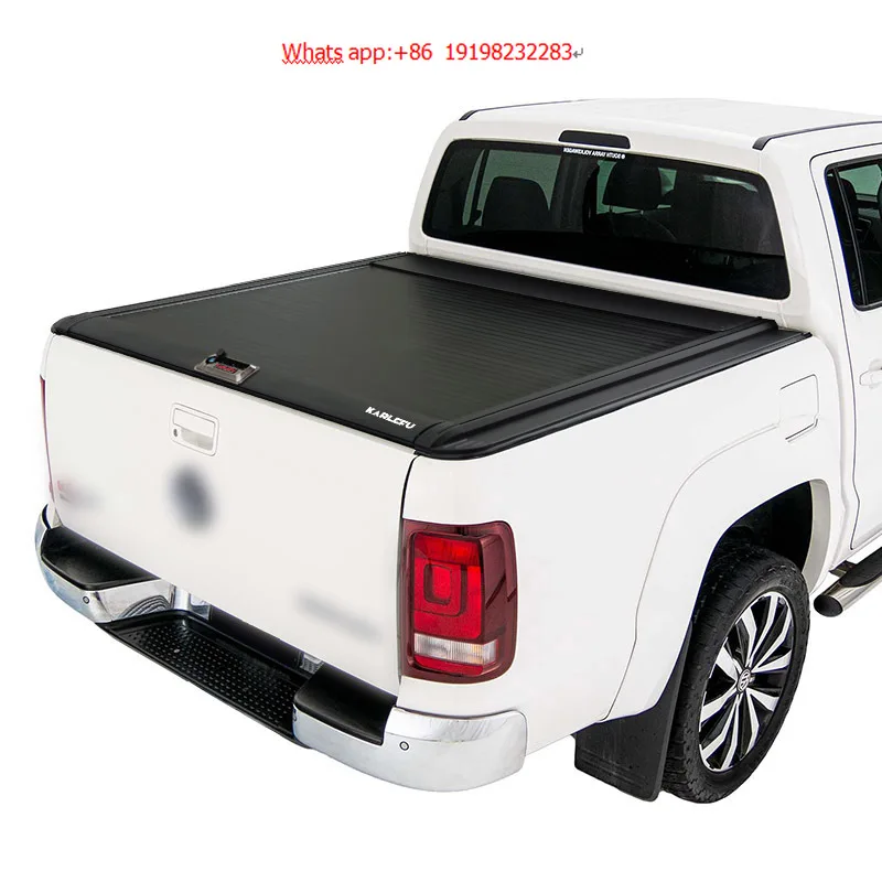 Amarok Toldo retráctil Cubierta de tonneau superior dura Toldo de recogida de tapa dura impermeable con función de bloqueo y paraguas