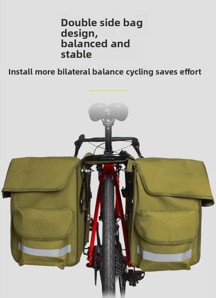 30/43/50L Fahrradrucksack, doppelseitige Hecktasche, wasserdichter Rucksack mit großer Kapazität, West Biking Fahrrad-Hecktasche – Detail 2