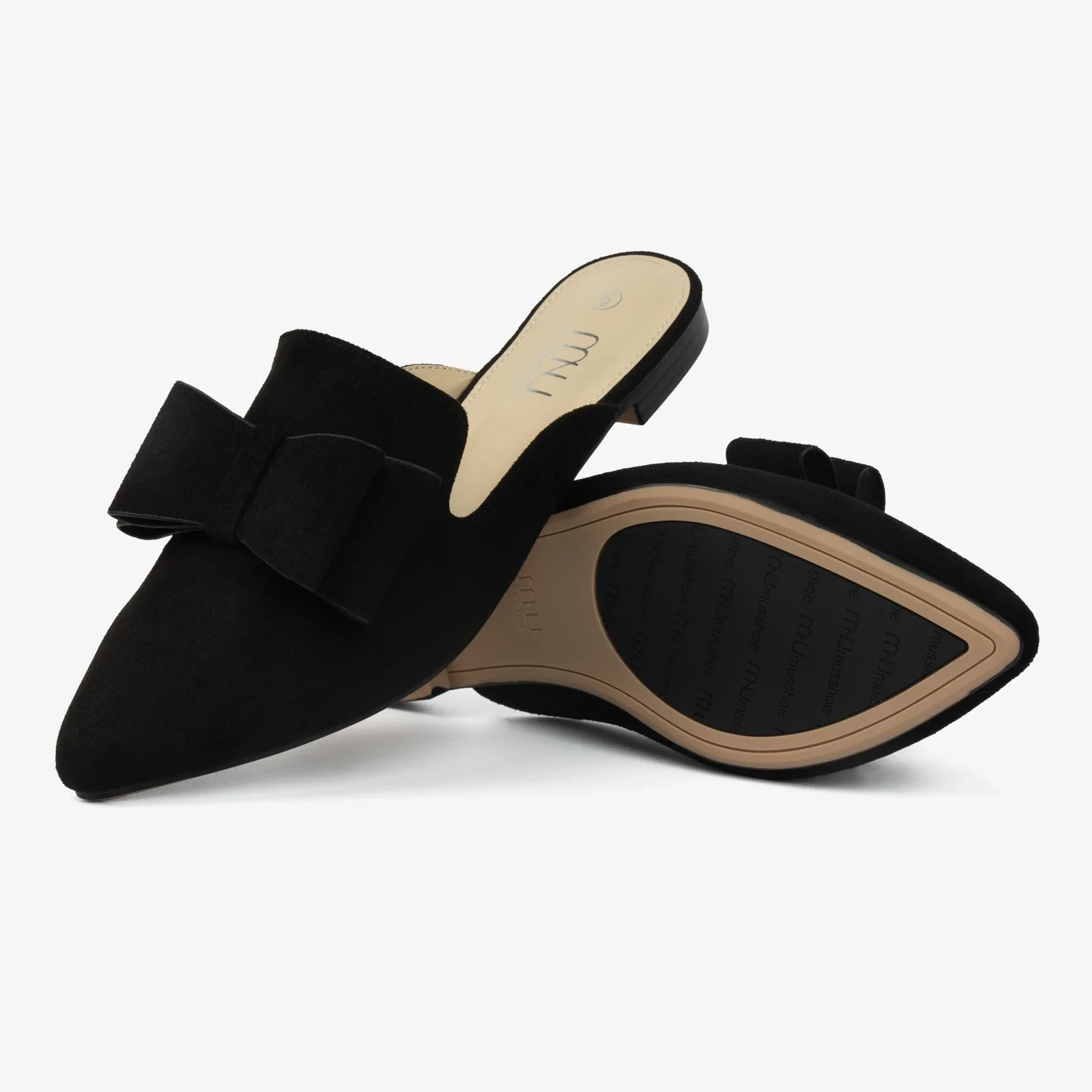 Samilor Damen-Slip-On-Pantoletten aus Wildleder mit spitzer Zehenpartie, bequeme und atmungsaktive Flats für lässige Sommermode