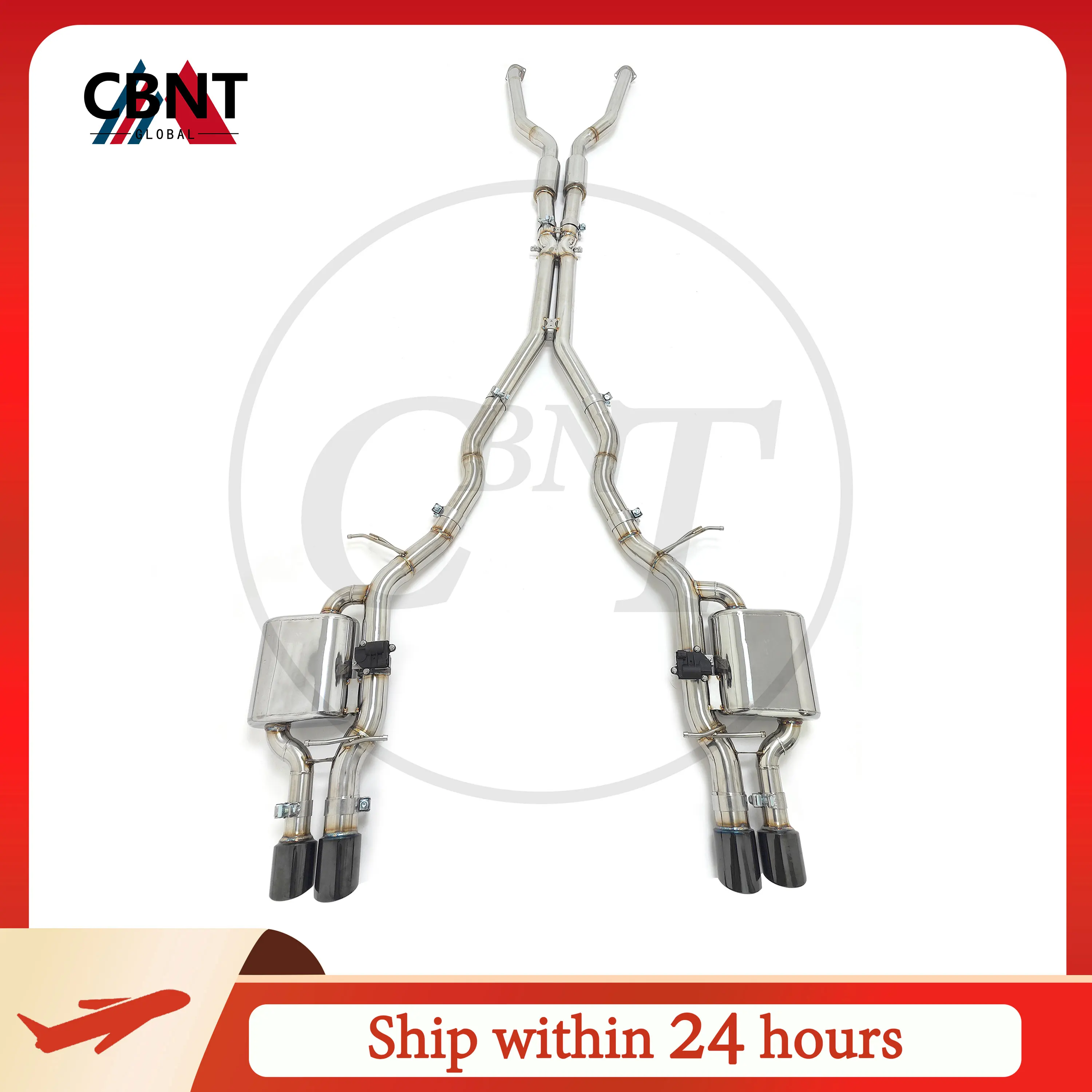 CBNT for BMW M6 E63 V10 5.0L Valved Exhaust-pipe Catback SS304 Stainless Steel Exhaust System with Valve Muffler