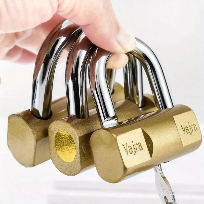 Heavy Metal Padlock / Anti-Theft Hammer Resistant Key Lock / with Three Keys And Spring