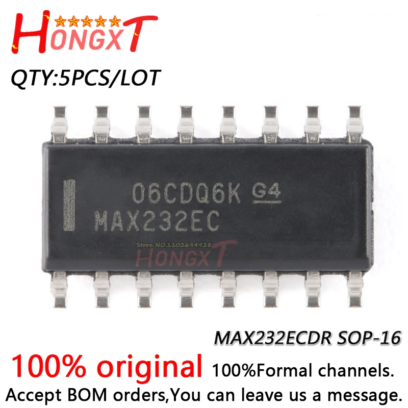 5PCS 100% NEW MAX232ECDR SOP-16.Chipset