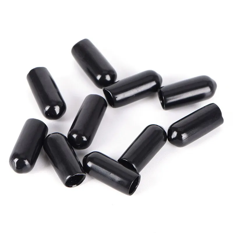 10PCS 3-8mm End Cap PVC Plastic Cable Wire Thread Waterproof Cover Vinyl End Cap PVC Rubber Steel Pole Tube Pipe Protecting