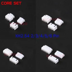 100Pcs JST XH2.54 2/3/4/5 Pin Terminals Plastic Shell Male Plug + Female Socket Wire Connector XH 2.54 2P 3P 4P 5P