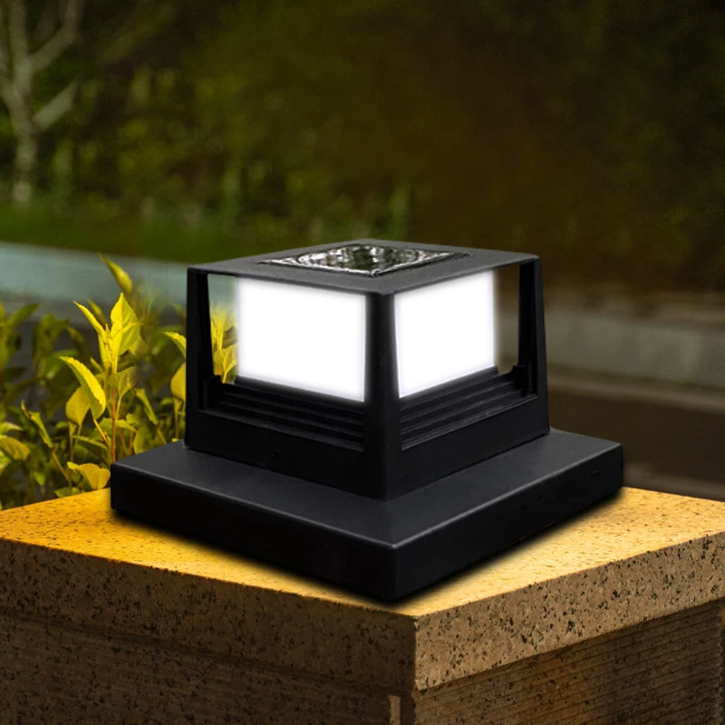 LED solar light solar column head lamp waterproof garden landscape outdoor ball lamp outdoor fence light