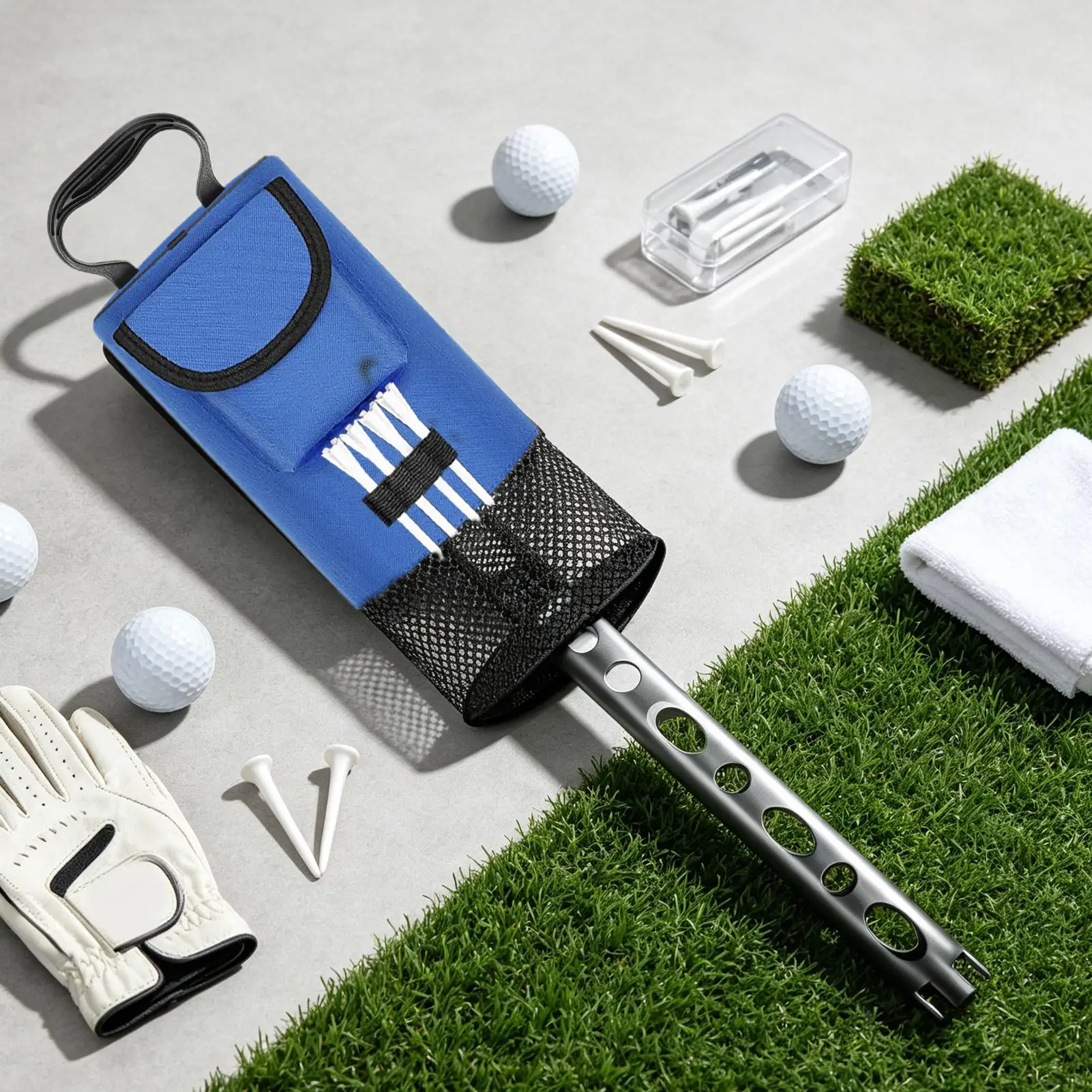 Golf Ball Shagger Large Capacity Removable Heavy Duty Nylon Cloth Holds 70 Balls Pocket Shagger For Men Women Professionals
