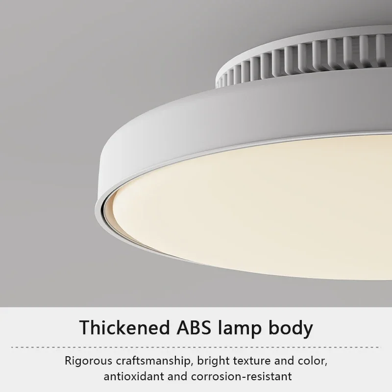 Remote Control Dimming Ceiling Lamps Full Spectrum Modern LED Ceiling Fan Lamp with No Leaves Strong Wind Bedroom Office Fan