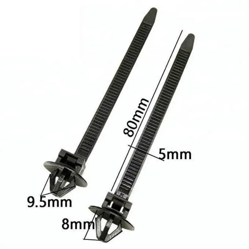 NEW 10/20PCS Car Nylon Black Cable Ties Push Mount Wire Harness Fastener Cable Clamp Clips Ties Management Car Wire Organizers