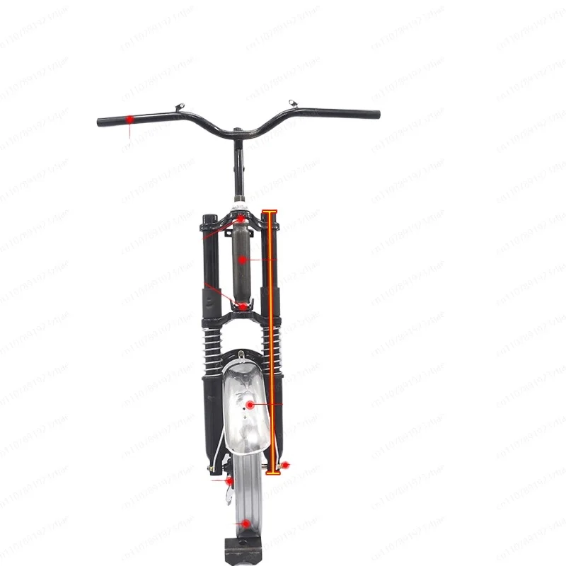 Electric tricycle shock absorber assembly, front iron parts, simple front fork shock absorber accessories