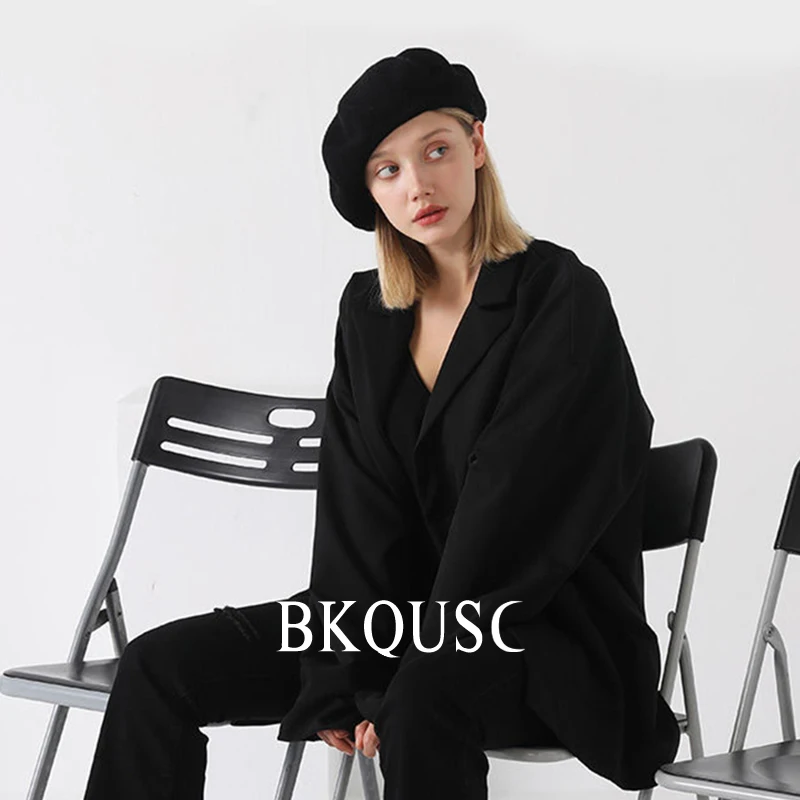 Stylish Cotton knitted Women\'s Berets 56-60cm Fashion Elegant Artist Hats Ladies Vintage Beret Spring Summer Flexible Warm Caps