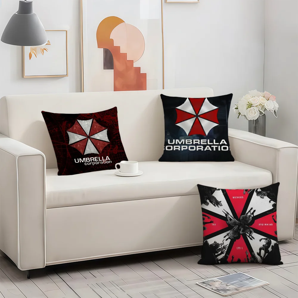 R-Resident E-Evil Umbrella Corps Cushion Cover Birthday Anniversary Gifts Double Sided Printed Zipper Cushion Cover