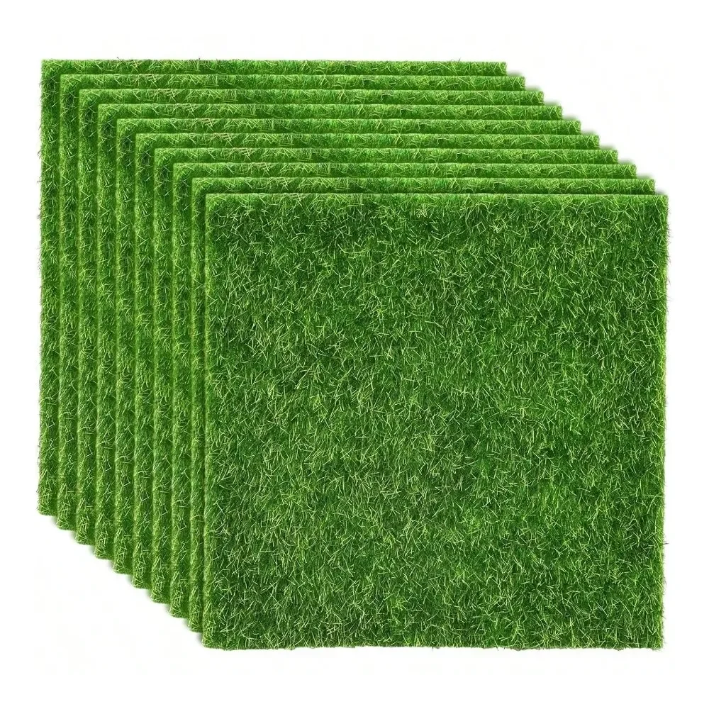 

Packs 6 Inchx 6 Inch Grass Decor, Artificial Grass Crafts, Fairy Garden Turf, Diorama Supplies Miniature Lawn, Dollhouse Orname