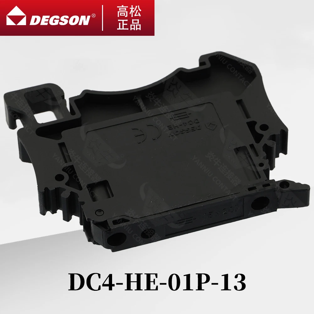 10Pcs DC4-HE-01P-11-00ZH/AH DEGSON FUSE SCREW FEED-THROUGH UNIVERSAL PLUG ELECTRICAL CONNDUCTOR DIN RAIL TERMINAL BLOCK