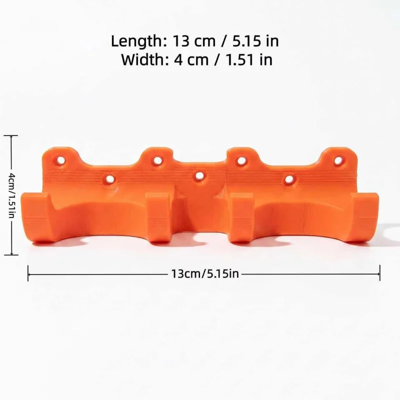 Two-Slot Gardening Tool Holder, 35mm Diameter, Wall-Mounted Storage Rack for Gardening Tools, Gardening Accessories