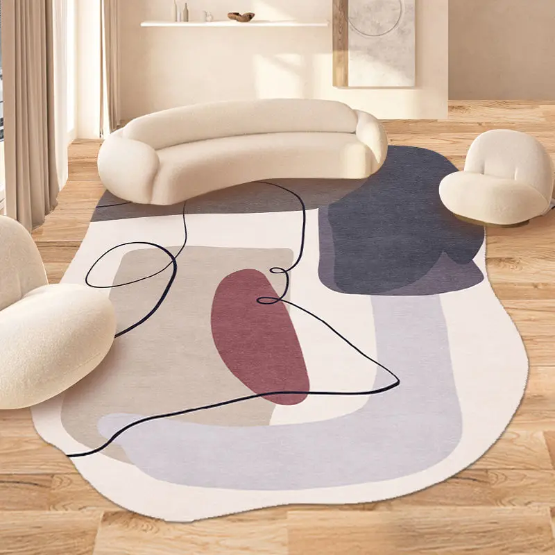 Luxury round large area carpet Decoration home bedroom carpet rugs for living room Irregular shape floor mats Lounge Rug