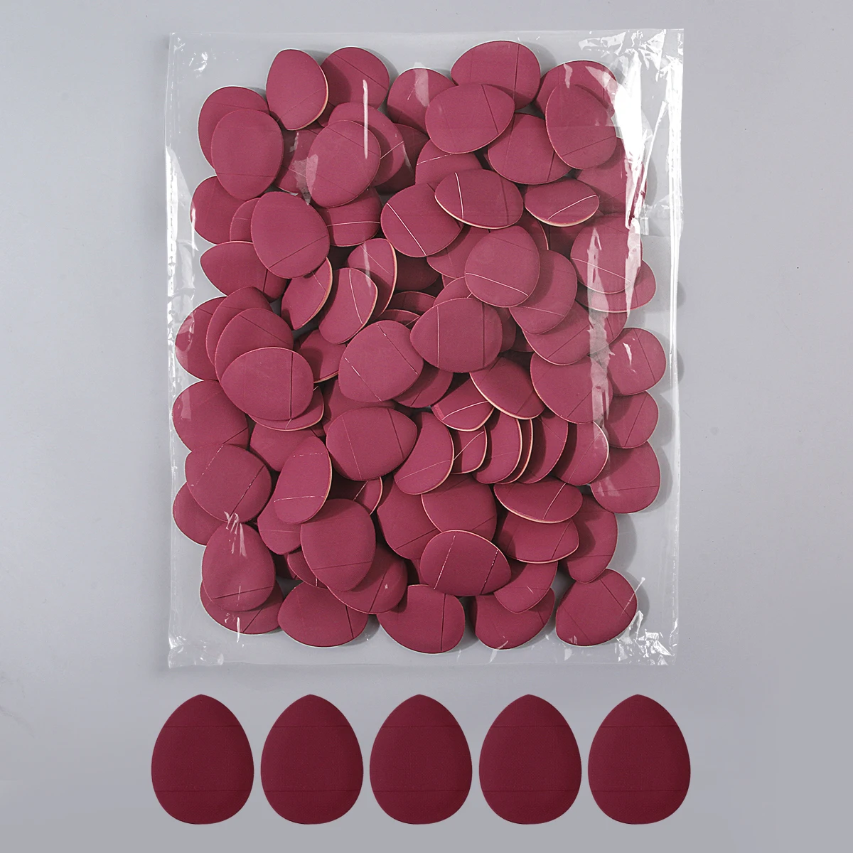 30/50/100PCS super affordable teardrop-shaped mini powder puff set, non-sticking powder cushion thumb powder puff makeup tool