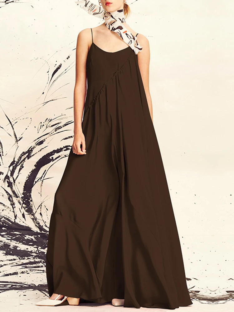 VONDA ชุดยาวผู้หญิง 2025 สปาเก็ตตี้เซ็กซี่ชุด Maxi ฤดูร้อนสบายๆ V คอหลวมชายหาด Vestido Bohemian Robe