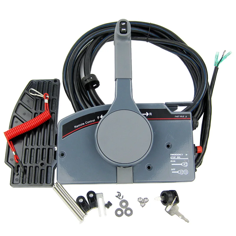 Outboard Remote Control Box for Yamaha Outboard With 10Pin Cable Trim Tilt Up Down Right Hand PUSH Throttle
