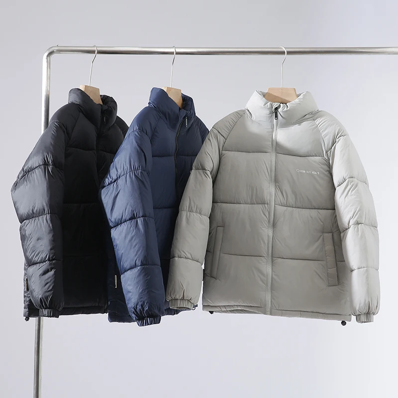 

Мужская зимняя теплая куртка из хлопка Ultra-Thi Tech, не объемная, приталенного кроя, в городском стиле, с воротником-стойкой