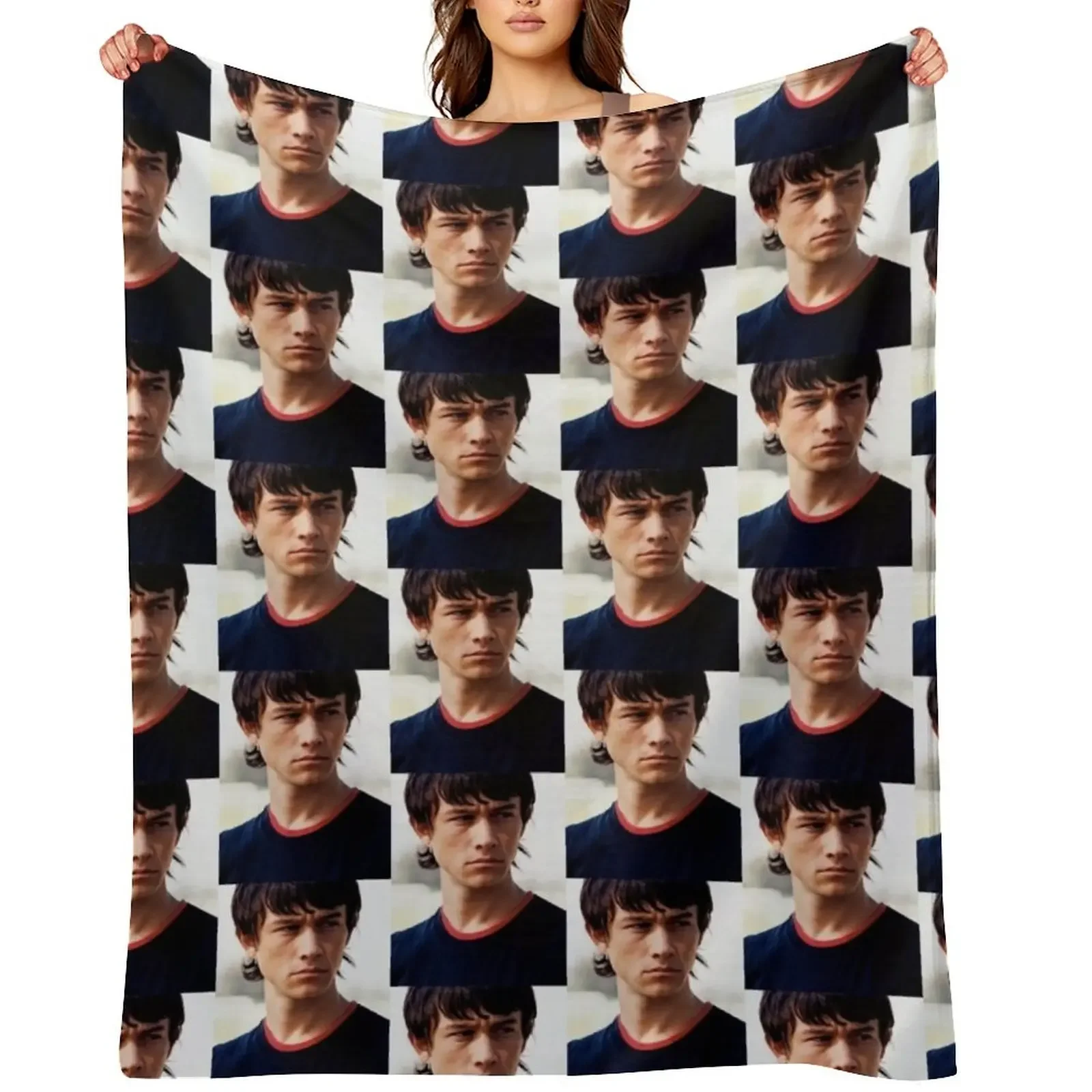 

Joseph Gordon Levitt in Mysterious Skin Throw Blanket Flannels Hairys Soft Plush Plaid Bed Fashionable Blankets