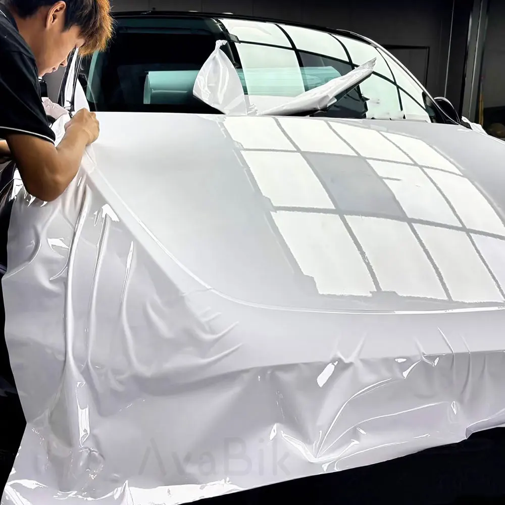 

High Glossy Piano White Car Wrap Film PET-Car Tuning Stickers Stretching With air release Vinyl for Motorcycle Cover Decals