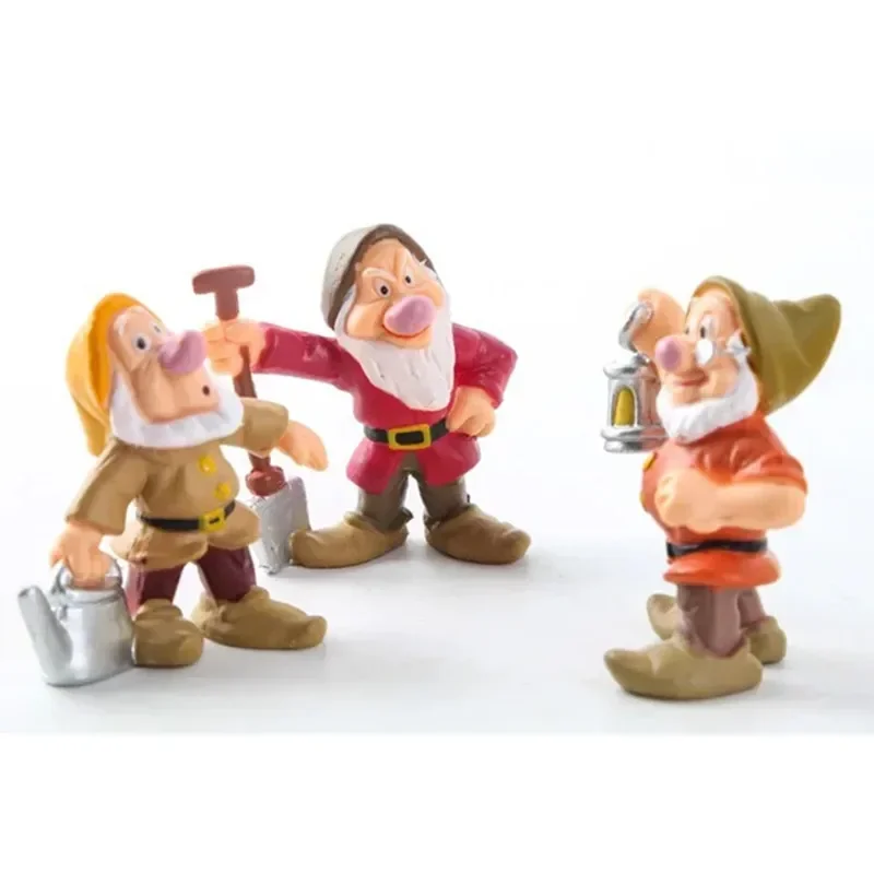 Disney Princess 8 Pz/set Q Vesion Biancaneve e I Sette Nani Figura Giocattolo Modello Bambole Regalo per I Bambini Decorazione di Moda Calda