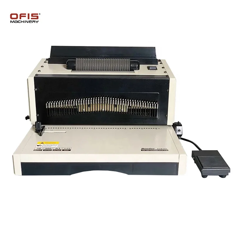 EC8706 electric hole punch automatic coil book binding machine