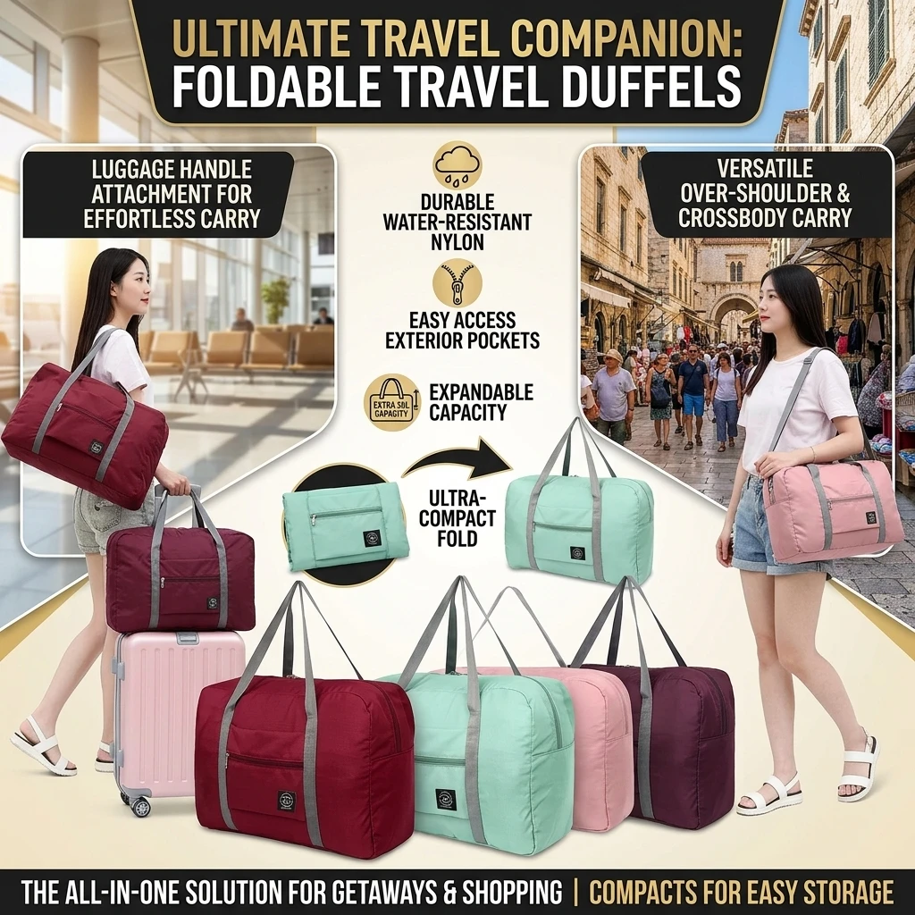 Travel Bag Folding Travel Storage Bag Travel Storage Bags Boarding Luggage Clothes Handbags Picnic Move House Large Handbag