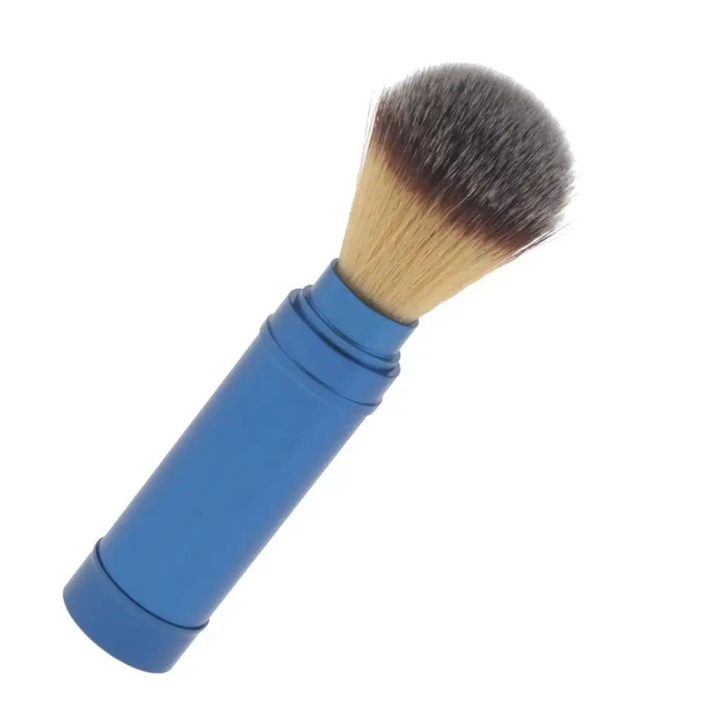 Brosse à barbe de voyage premium à long manche pour homme, outil de barbier pour salon, taille 15.5x3.2 cm / 6.1x1.3 po