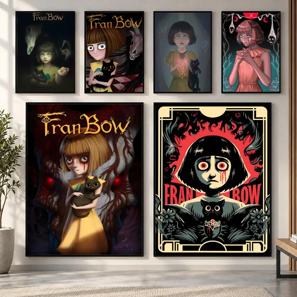 Fran Bow Self-adhesive Art Poster HD art sticky wall waterproof home living room bedroom bar aesthetic decoration