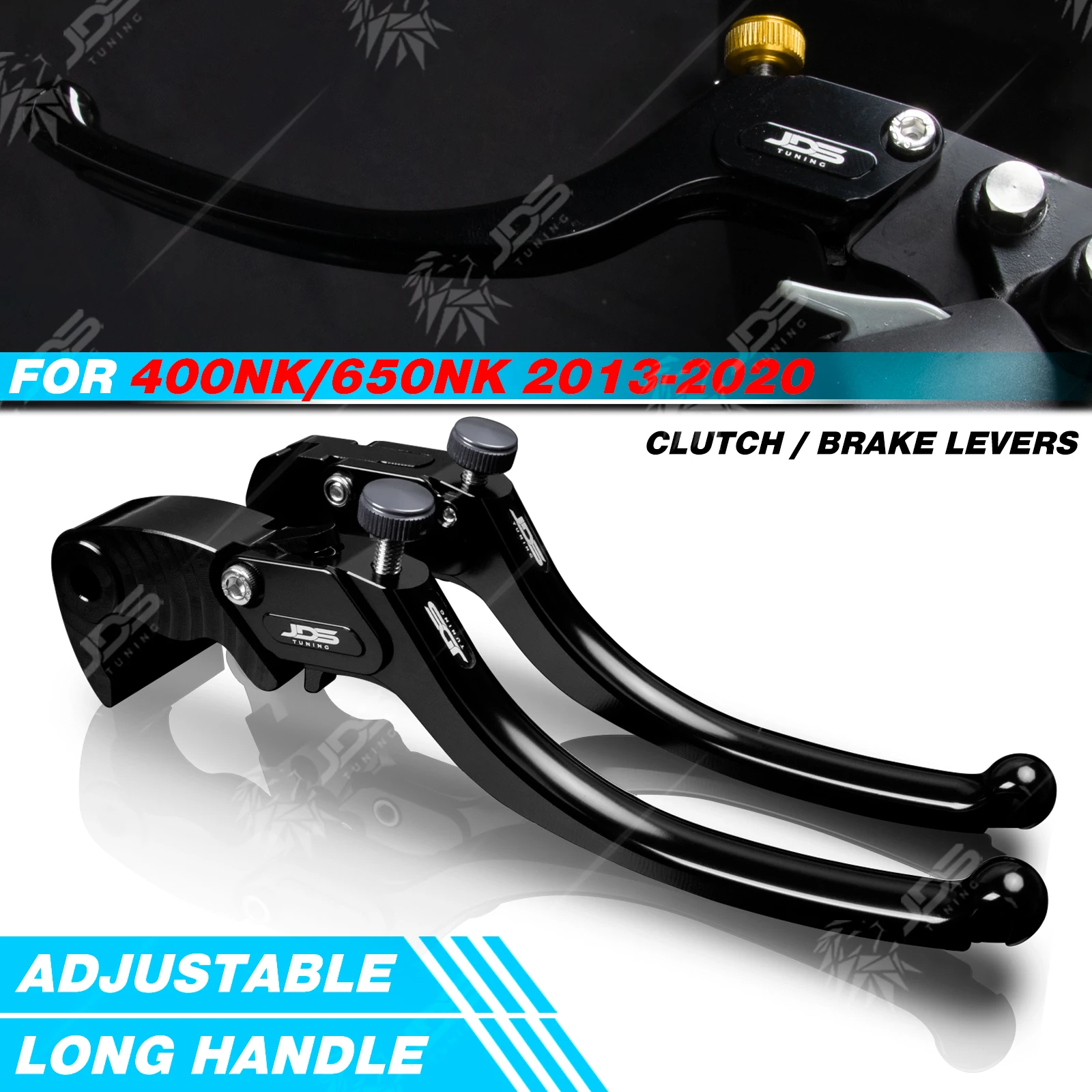 

JDSTUNING For CFMOTO 400NK/650NK 2013-2020 Clutch Lever Brake Lever Set Long Handle Levers Motorcycle Accessories Parts