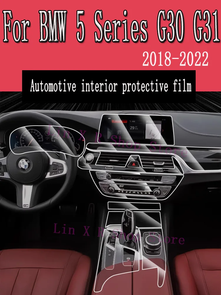 

For BWM 5 Series G30 G31 （2018-2022）Car Gearbox Panel Film Dashboard Protective Sticker Interior Screen Anti-Scratch Accessories