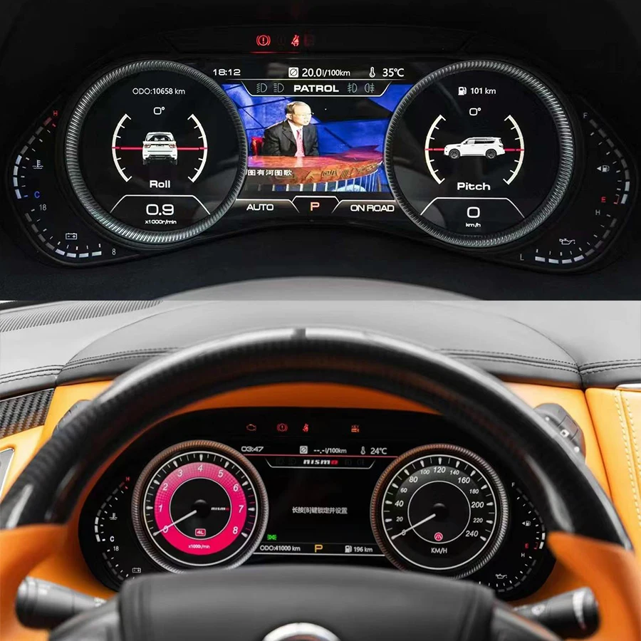 

Car LCD Digital Cluster Instrument For Nissan Patrol Armada Infiniti QX56QX80 Y62 2010-2021 Multimedia Dashboard Speed Meter GPS