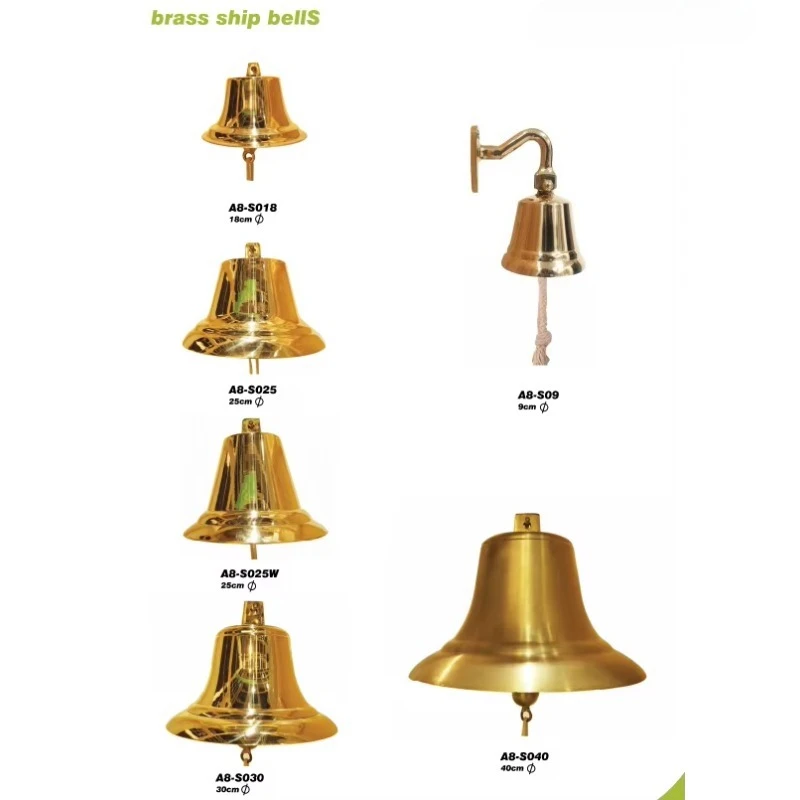 High-quality brass sunken pendant bell with polished surface