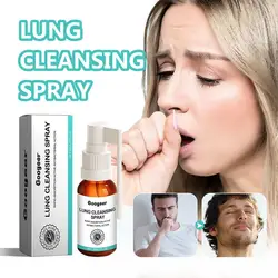 Spray de limpieza de pulmones a base de hierbas, Spray de limpieza de garganta para aliviar el dolor, potente soporte de pulmones, cuidado bucal, 30ml