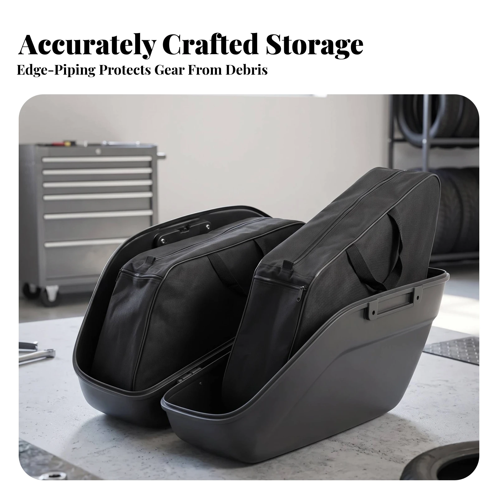 Motorcycle Side-Case Inner Liner Bags Organized Motorcycle Pannier Inner Bags Saddlebag Liner with Carry Handles Long-Lasting