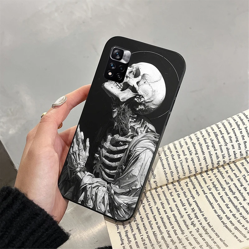 Skeleton Art Phone Case For Xiaomi Redmi note 13 12 Pro 11S 11 10 Pro 10S 12S Redmi 13 14C 10 13C