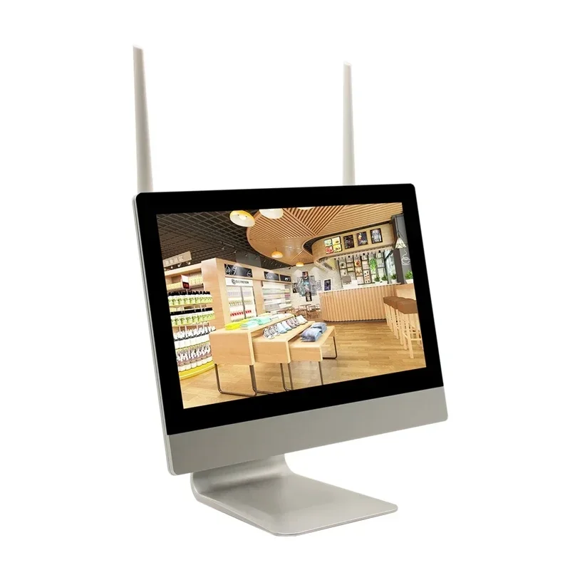 أنظمة أمنية CCTV منزلية لاسلكية مقاس 12 بوصة LCD 4ch Wifi NVR Kit