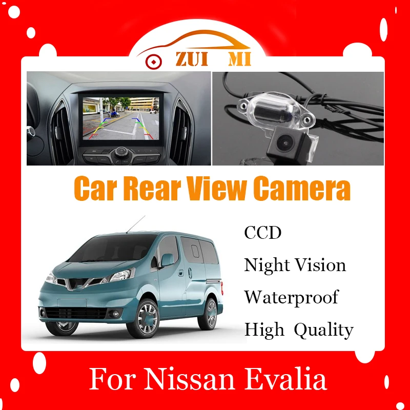 Car Reverse Rear View Camera For Nissan Evalia 2009~2015 Waterproof CCD Full HD Night Vision Backup Parking Camera Shockproof