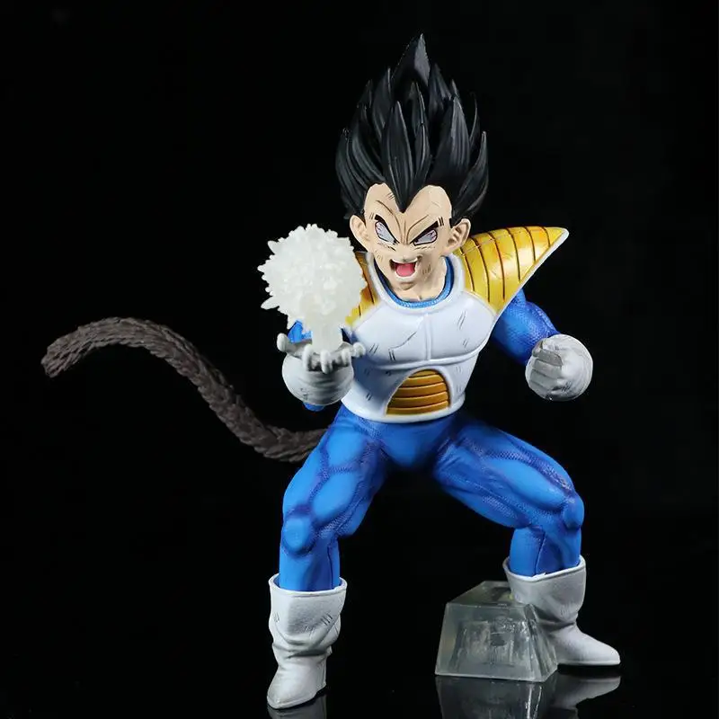 17cm anime dragon ball z transformado vegeta macaco estátua com lua artificial pvc figura de ação modelo colecionável ornamentos