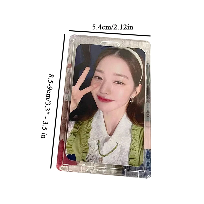 INS 3 Inch Photocard Holder Crystal Butterfly Acrylic Transparent Photo Protector Holder Card Idol Photo Sleeves Stationery