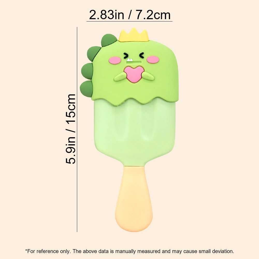 Little Dinosaur Ice Cream Air Cushion Comb for Girls Portable Massage Comb Anti Static Hair Brush Hair Styling Makeup Tools