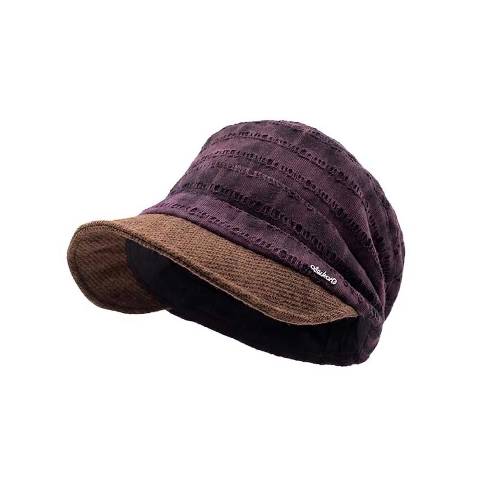 Baker Boy Hat Warm Plaid Newsboy Cap Soft Vintage Checked Slouchy Hat All Match Thick Visor Beret Cap Ladies