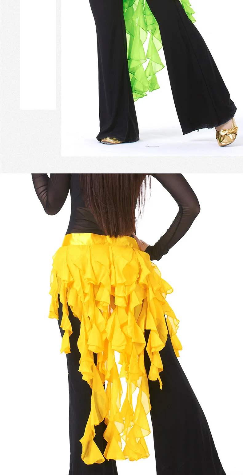 1PC frauen Bauchtanz Hüfte Schal Gürtel Rock Latin Dance Gürtel Neun Schwanz Fuchs Rock Leistung Quaste Welle rock – Detail 13