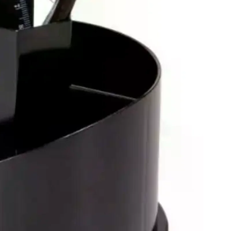 Black Rotatable Pen Holder Pencil Container Desktop Storage Cosmetic Brush Organizer For Home Office Plastic Pen Pot Kids Adult
