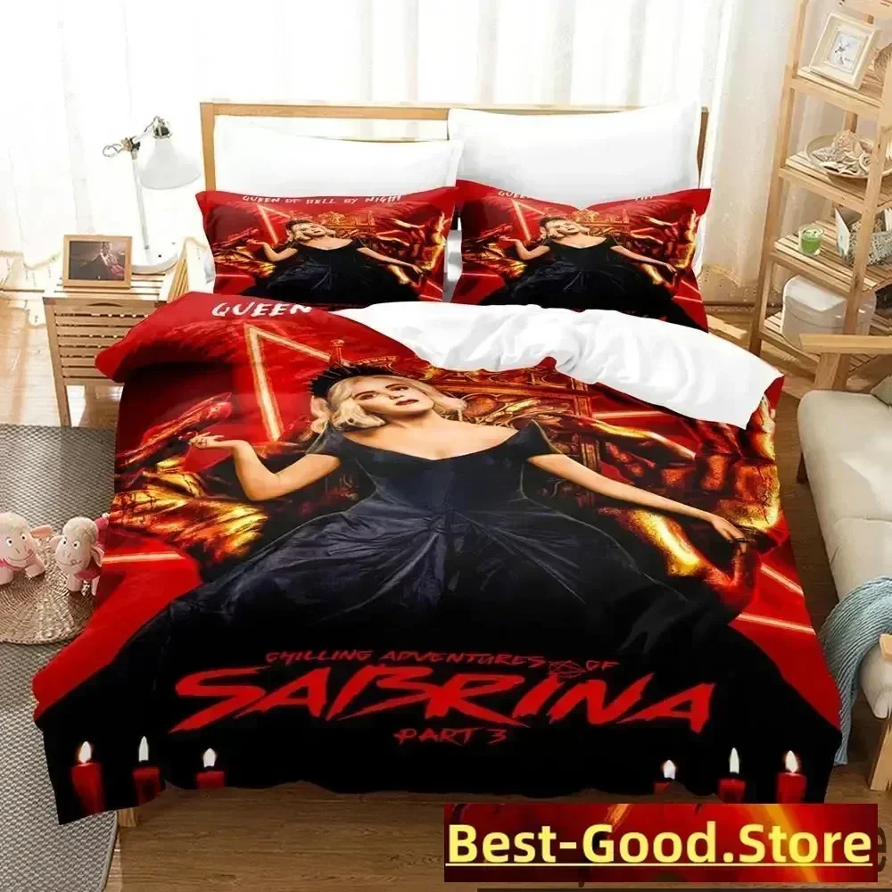 3D Print Movie Chilling Adventures of Sabrina Bedding Set Duvet Cover Sheet Pillowcase Full Queen King Size Comforter Bedroom