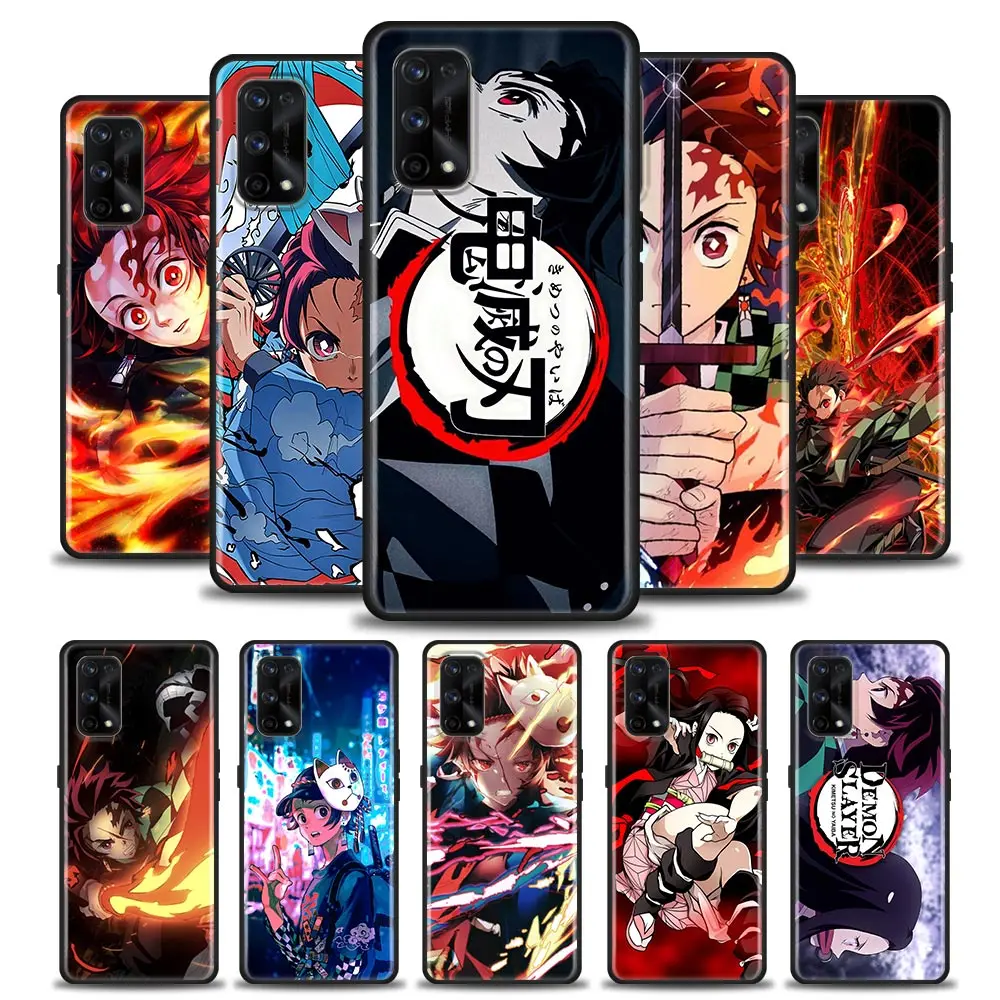 Phone Case for Realme 5 6 7 7i 8 8i 9i 9 XT GT GT2 C17 Pro 5G SE Master Neo2 Soft Silicone Case Cover Demon Slayer Anime